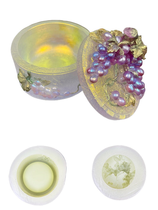 Grape Fruit Jewelry Box Molds – Silicone Resin Molds for Epoxy DIY Crafts