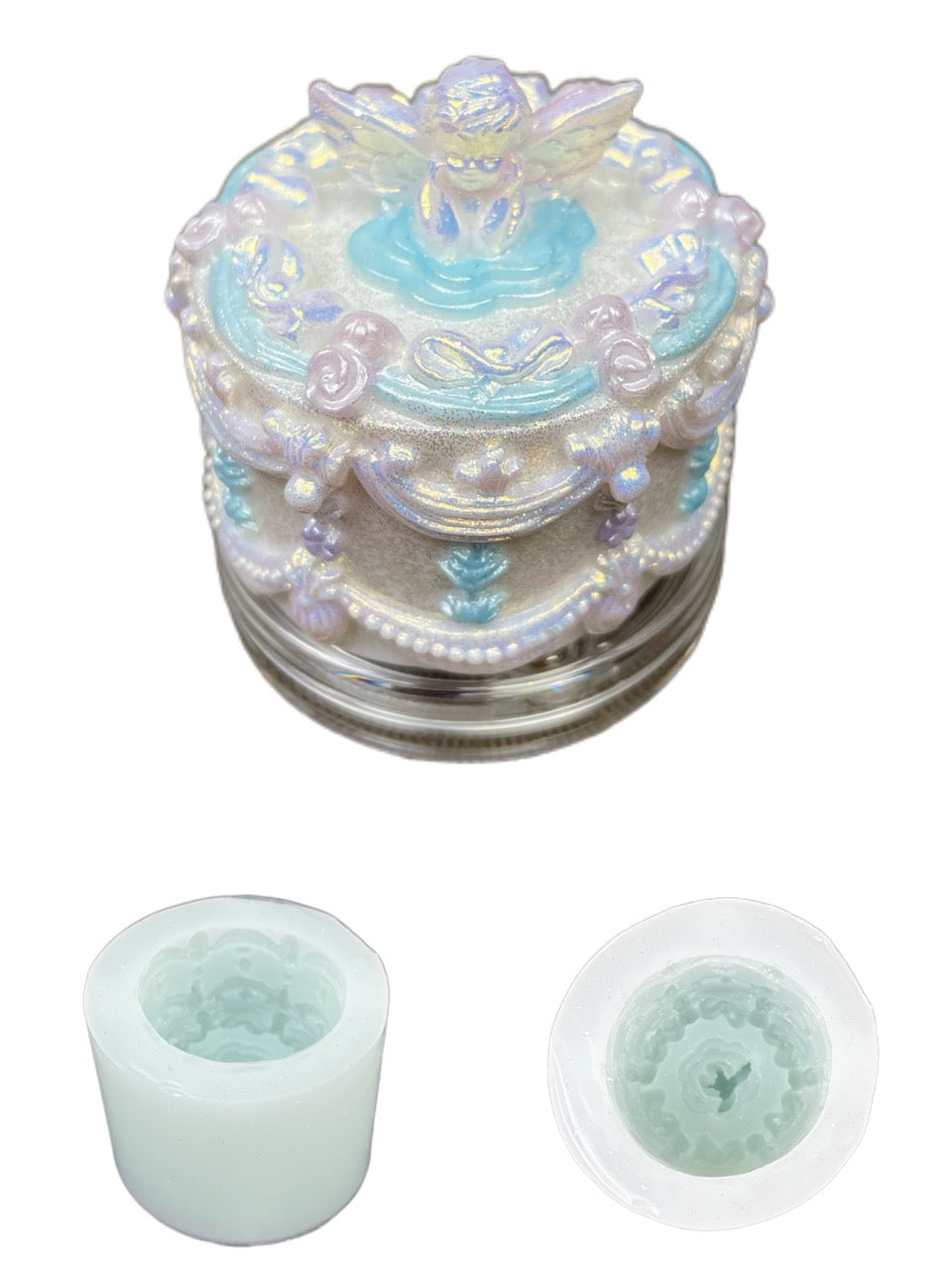 Mini Angel Cake Resin Molds – Silicone Molds for Kawaii Epoxy Magnets & Ornaments