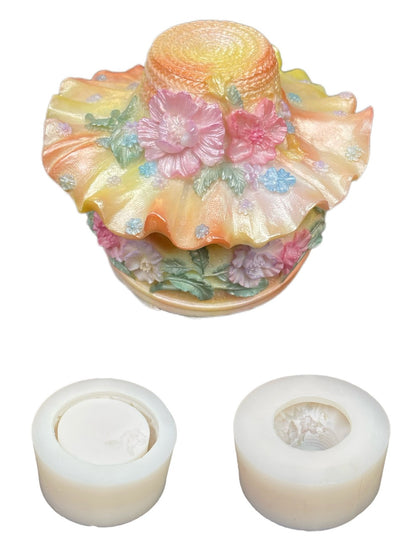 Floral Sun Hat Jewelry Box Resin Molds – Silicone Molds for DIY Epoxy Crafts