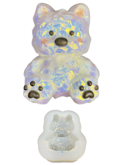 Cute Westie Dog Silicone Molds – Resin Casting Molds for DIY Puppy Figurines & Pet Crafts