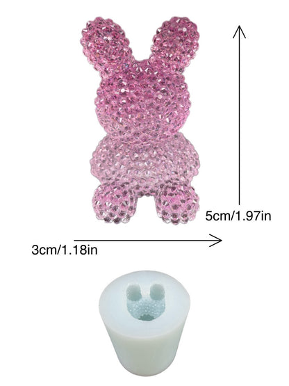 Diamond Bunny Silicone Resin Molds – Cute 3D Animal Epoxy Casting Molds for DIY Crafts