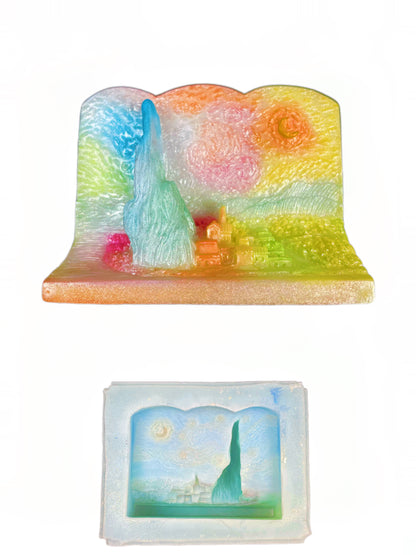 Van Gogh Starry Night Fridge Magnet Resin Molds – DIY Silicone Molds for Epoxy Crafts