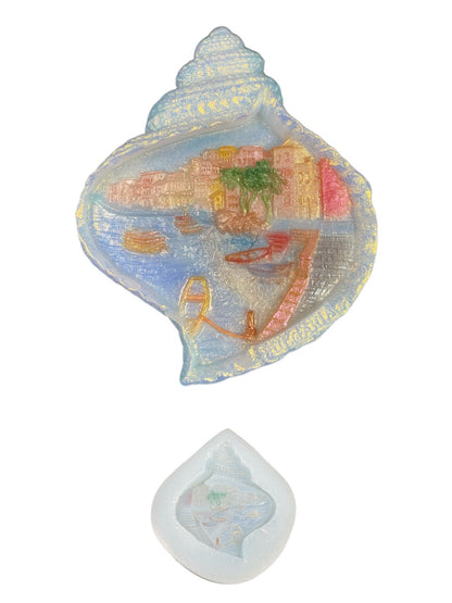 Seashell Resin Molds – Ocean Style Silicone Molds with Coastal Scenery for DIY Epoxy Crafts