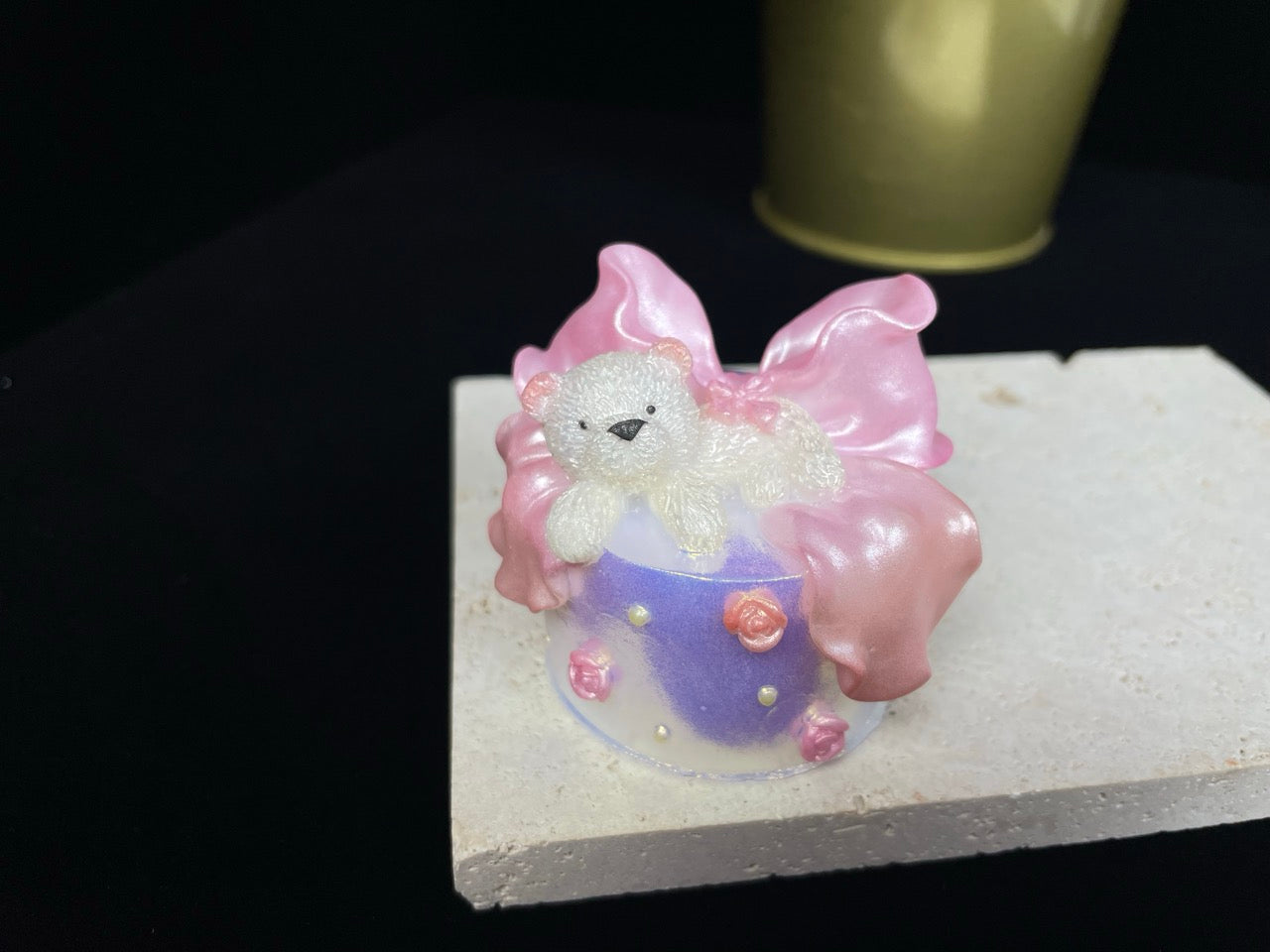 Cute Bear Cake Figurine