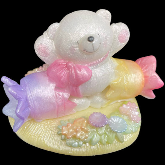 Pastel Candy Bear — Handmade Resin Figurine