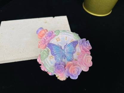 Dreamy Pastel Butterfly Rose Resin Jewelry Storage Box