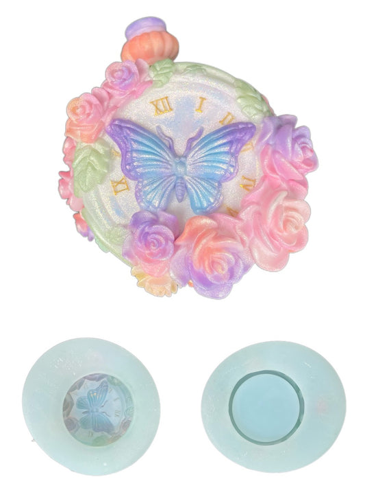 Butterfly Pocket Watch Jewelry Box Mold – Silicone Resin Mold for DIY Epoxy Crafts