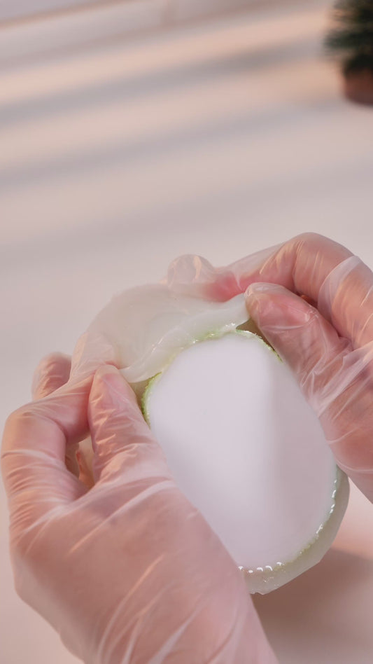 Pastel Daisy Bear Couple — Handmade Resin Figurine